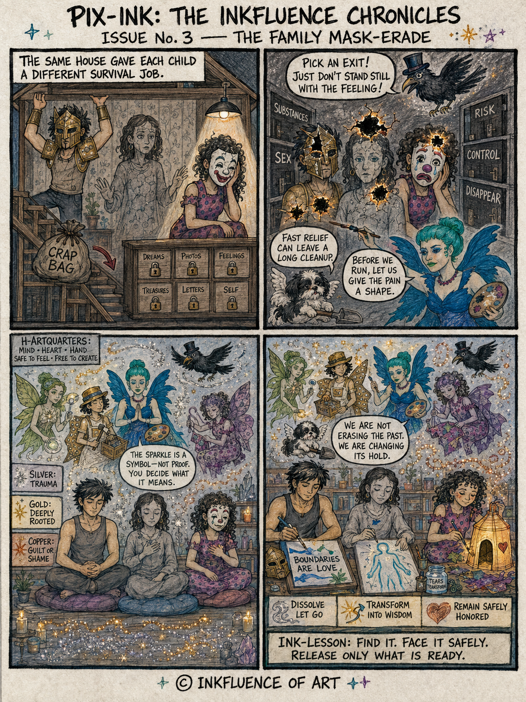Pix-INK: The Inkfluence Chronicles - Issue No. 3: “The Family Mask-erade”
