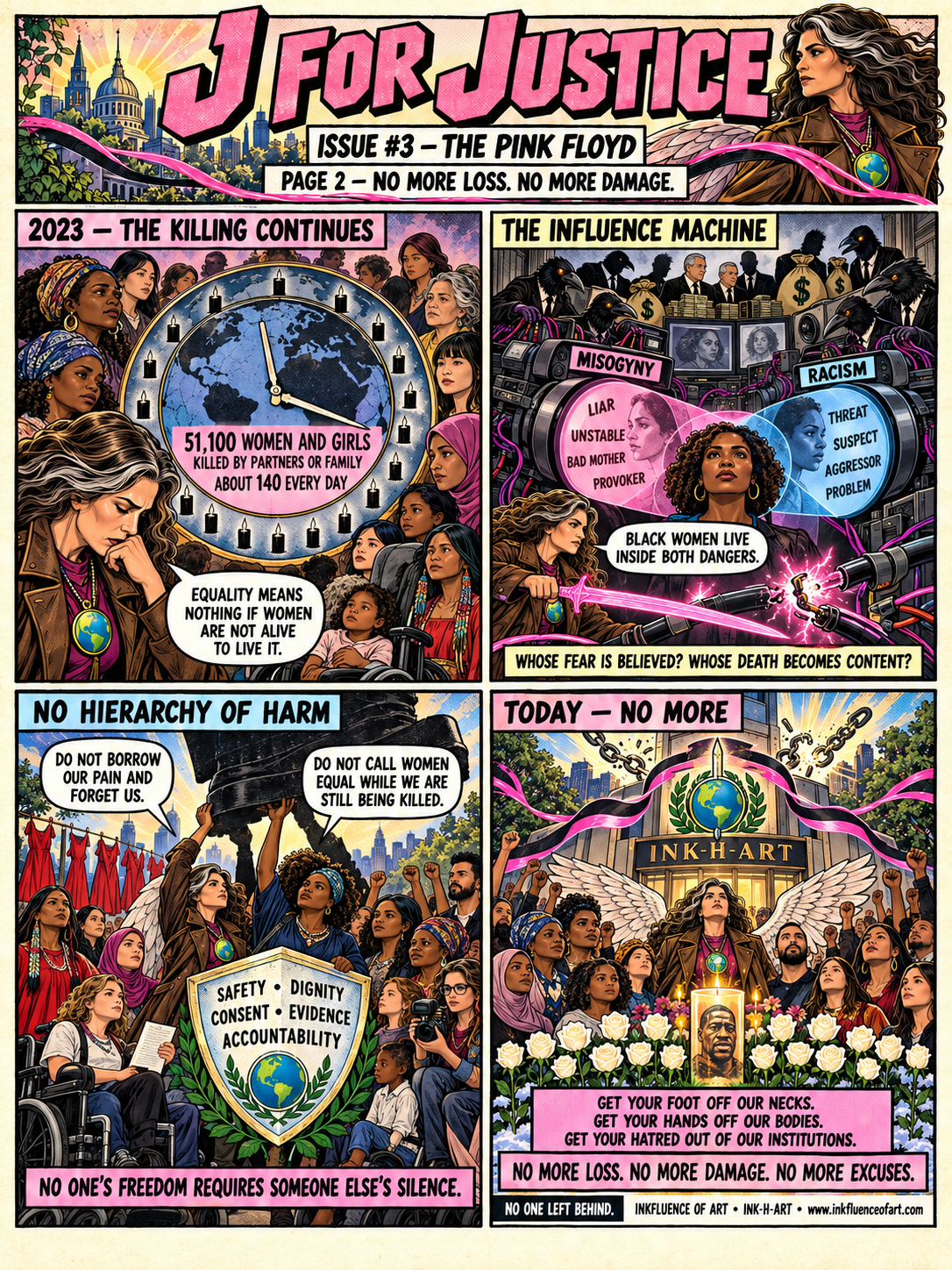 J for Justice - Issue #3  The Pink Floyd  1838 • 1973 • 1989 • 2020 • Today - Get Your Foot Off Our Necks
