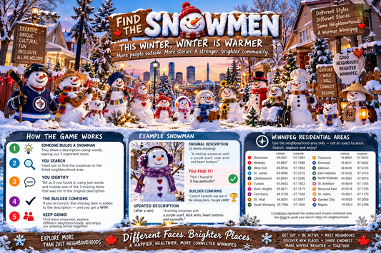 ☃️ FIND THE SNOWMEN — A WINNIPEG WINTER COMMUNITY HUNT!