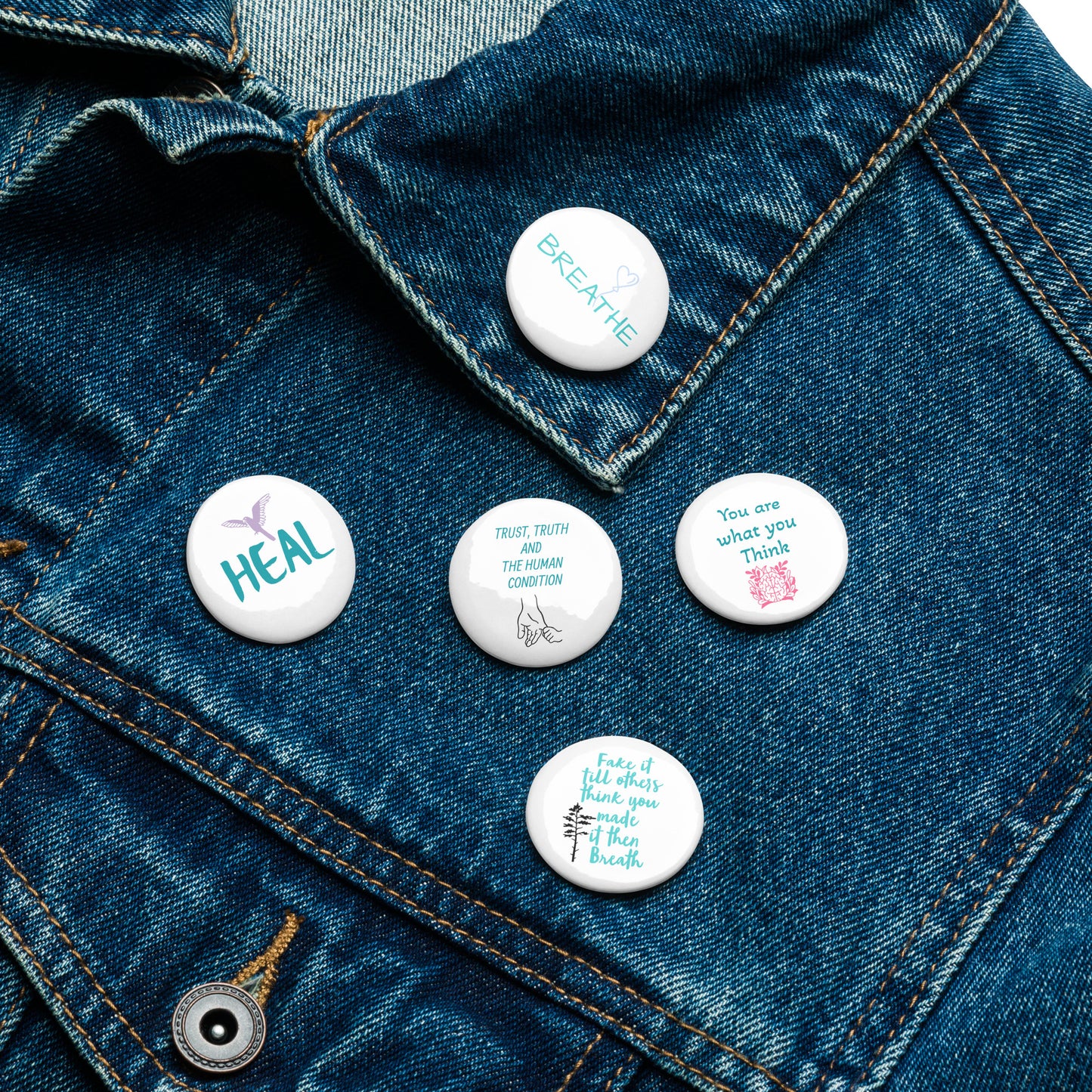 5 Inspirational Set of pin buttons